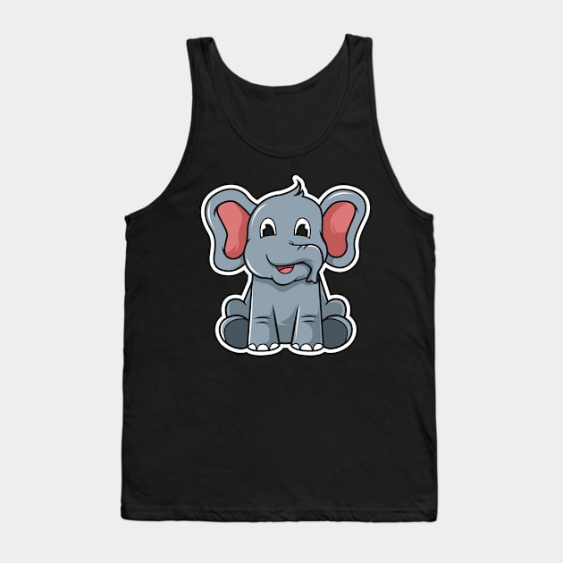 Elephant Cartoon Tank Top by MyBeautifulFiles